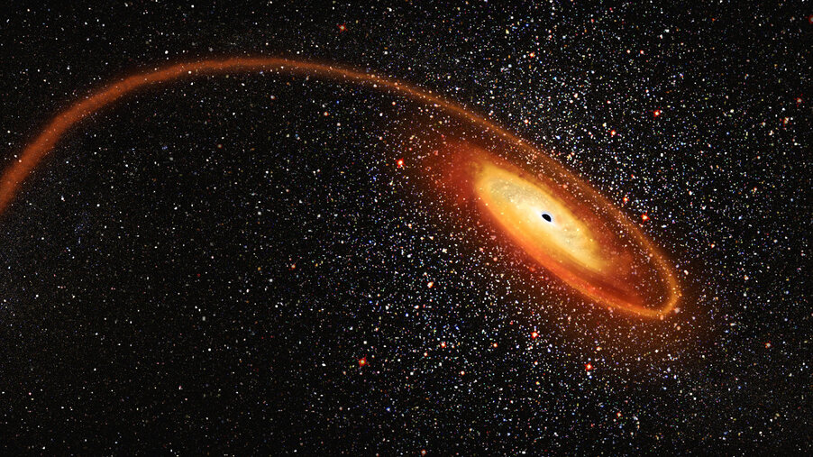 Simulaciones de agujeros negros desgarrando estrellas